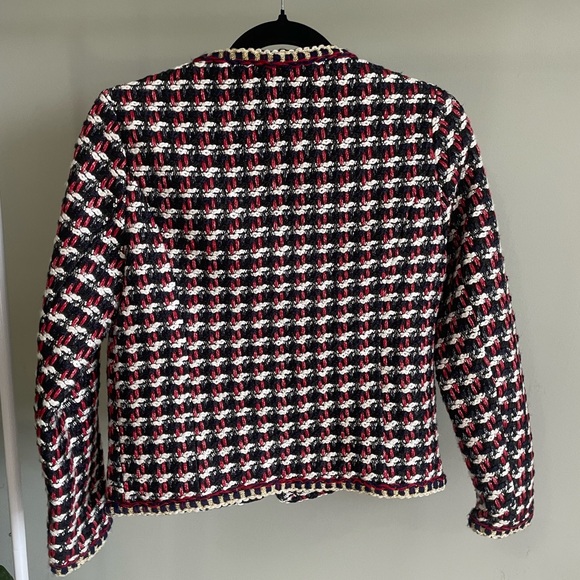 Zara Short Tweed Jacket with Buttons Size Small - Picture 5 of 5
